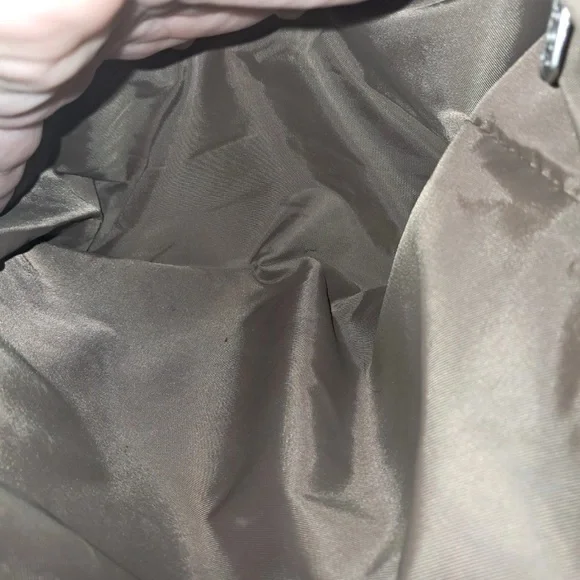 The Sak Beige Crochet Shoulder Bag Tan Knit Purse Zip Top Lined - Picture 6 of 6